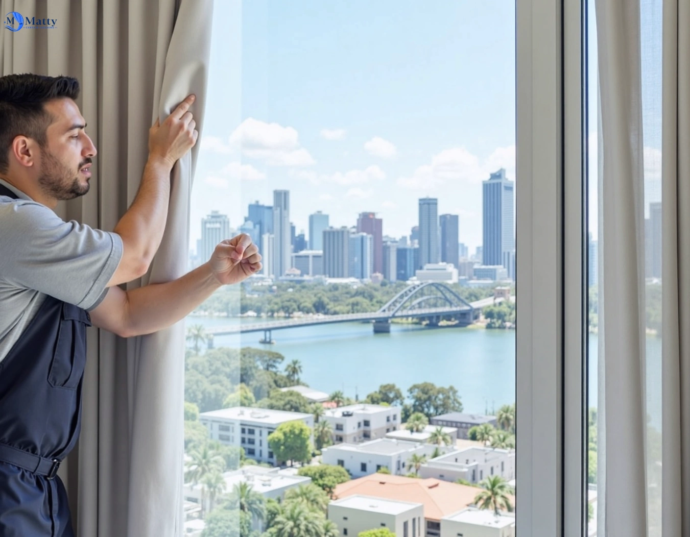 Professional curtain steam cleaning service rosehill-nsw QLD by Matty Curtain Cleaning